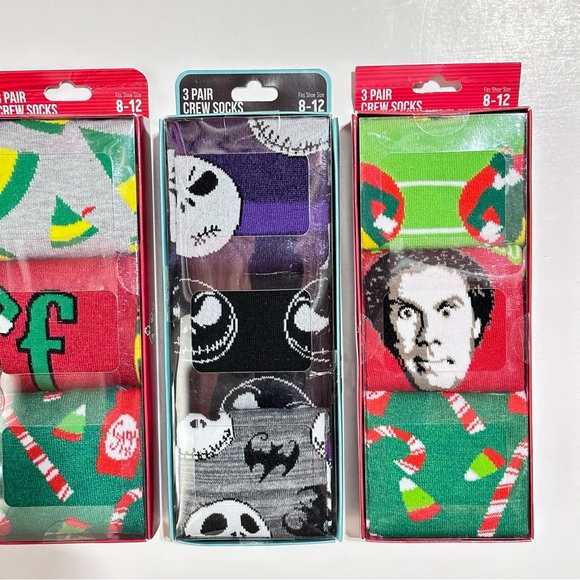 12 Pairs Christmas Story, Christmas Vacation, Elf Socks - Picture 2 of 4